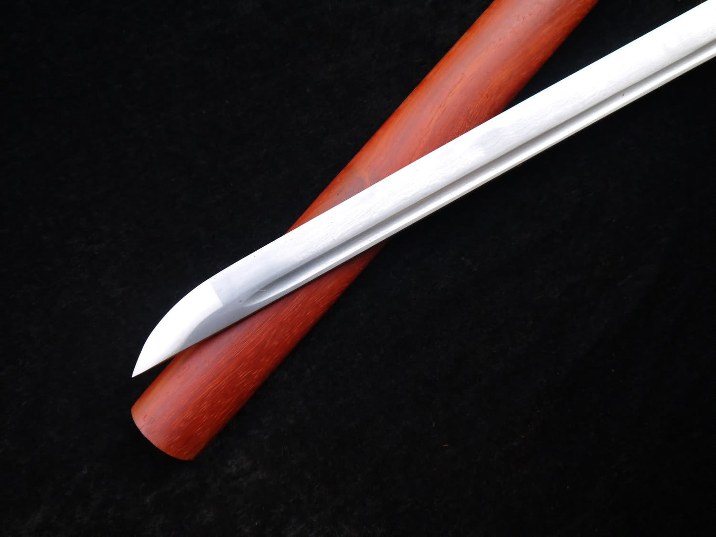 Tang sword,Folded steel,Redwood scabbard,Full tang,Length 39"