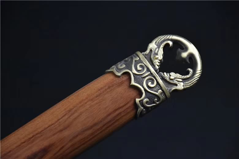 Tang dao sword,Damascus steel blade,Brass fittings