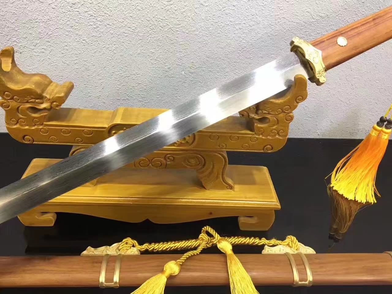 Tang sword,Folded steel blade,Brass fitted,Full tang,Length 39 inch