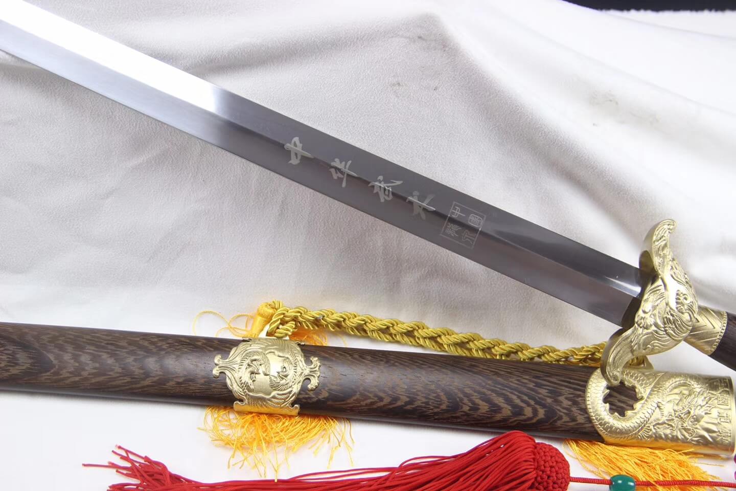 Training sword,Longfeng jian,Stainless steel,Rosewood,Brass fittings