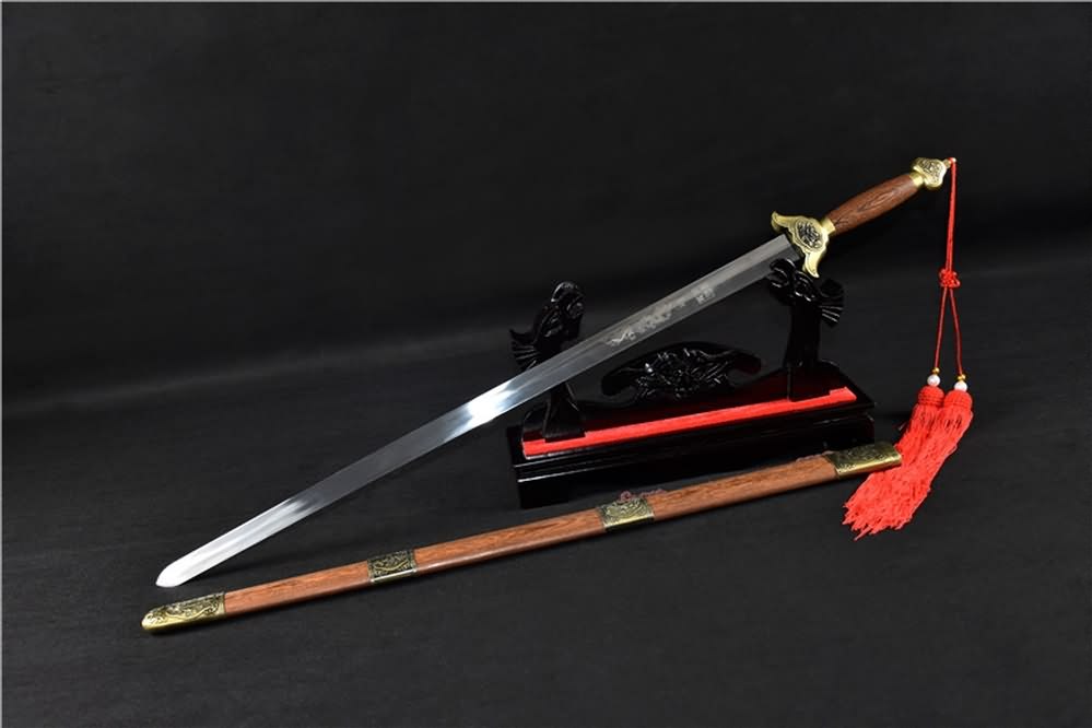 Training sword,Stainless steel blade,Rosewood scabbard