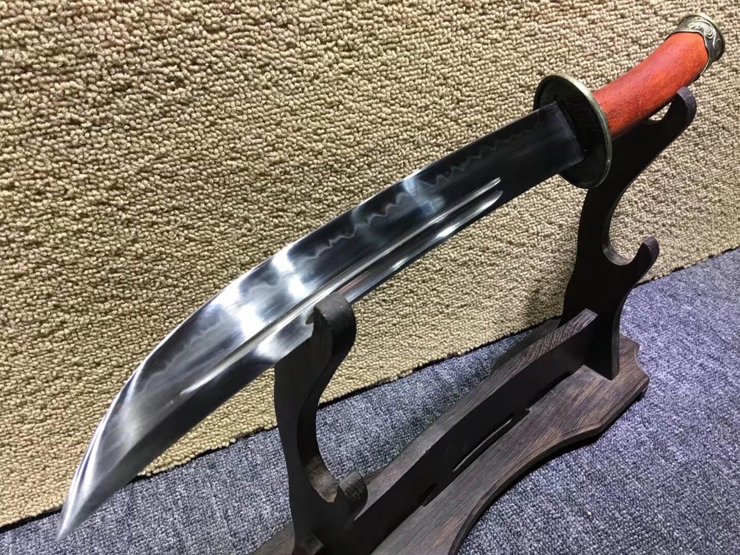 Xiao  qing dao,High carbon steel burn blade,Redwood scabbard,Alloy fittings