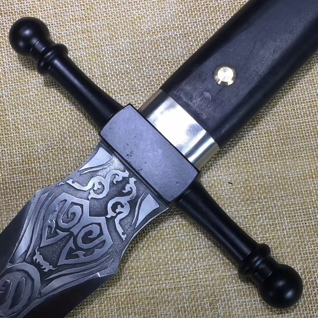 Knight's sword,High carbon steel,Leather scabbard,Full tang