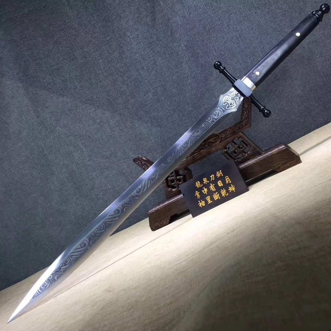 Knight's sword,High carbon steel,Leather scabbard,Full tang