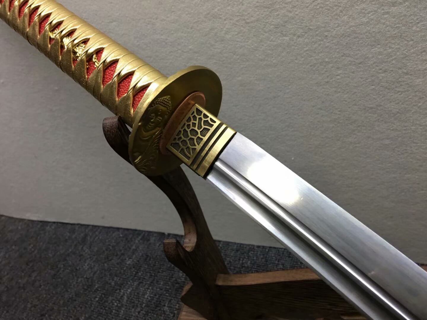 Horse chopping sword,Katana,High carbon steel blade,Brass