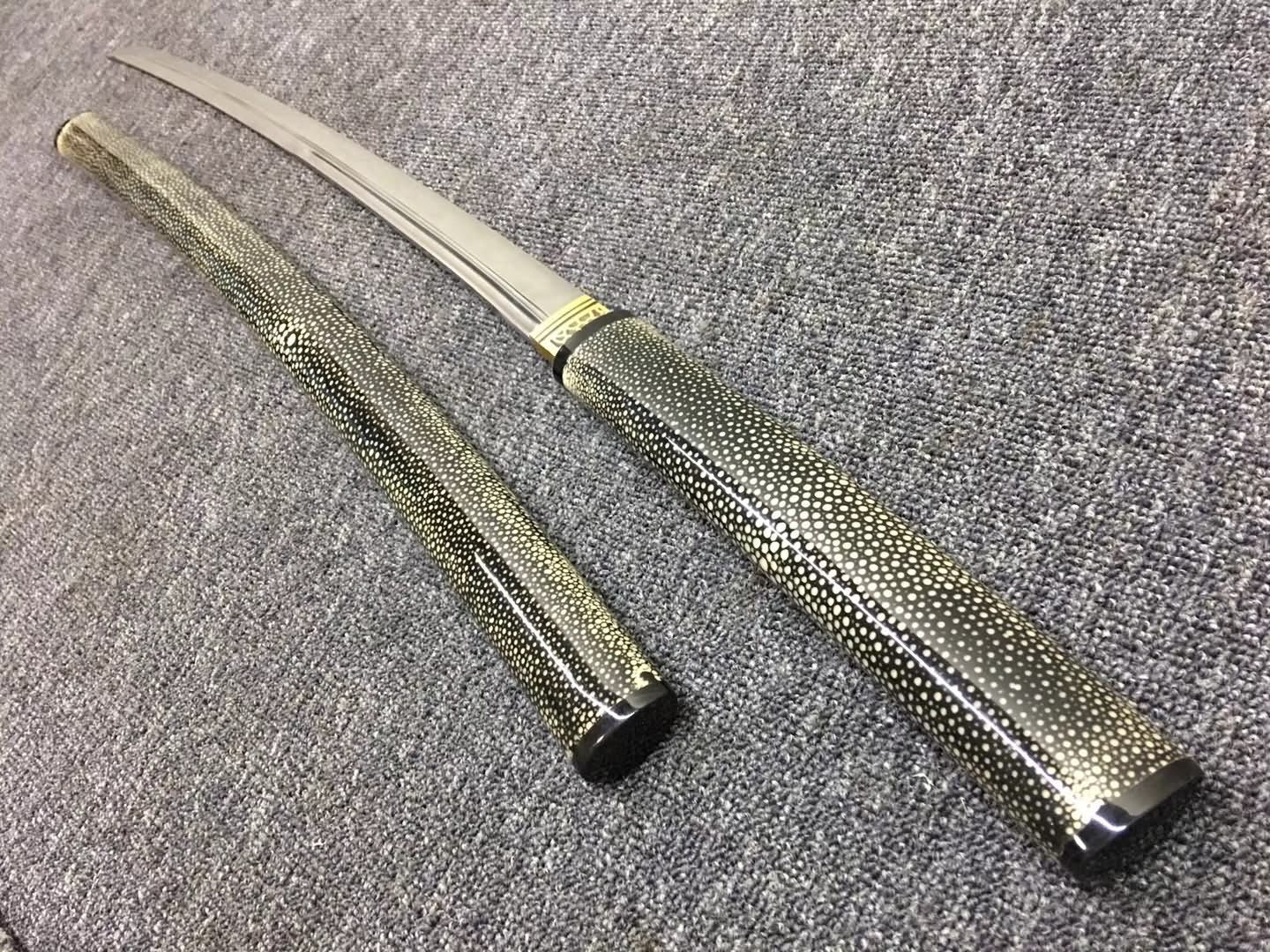 Samurai sword,High carbon steel burn blade,Skin saya