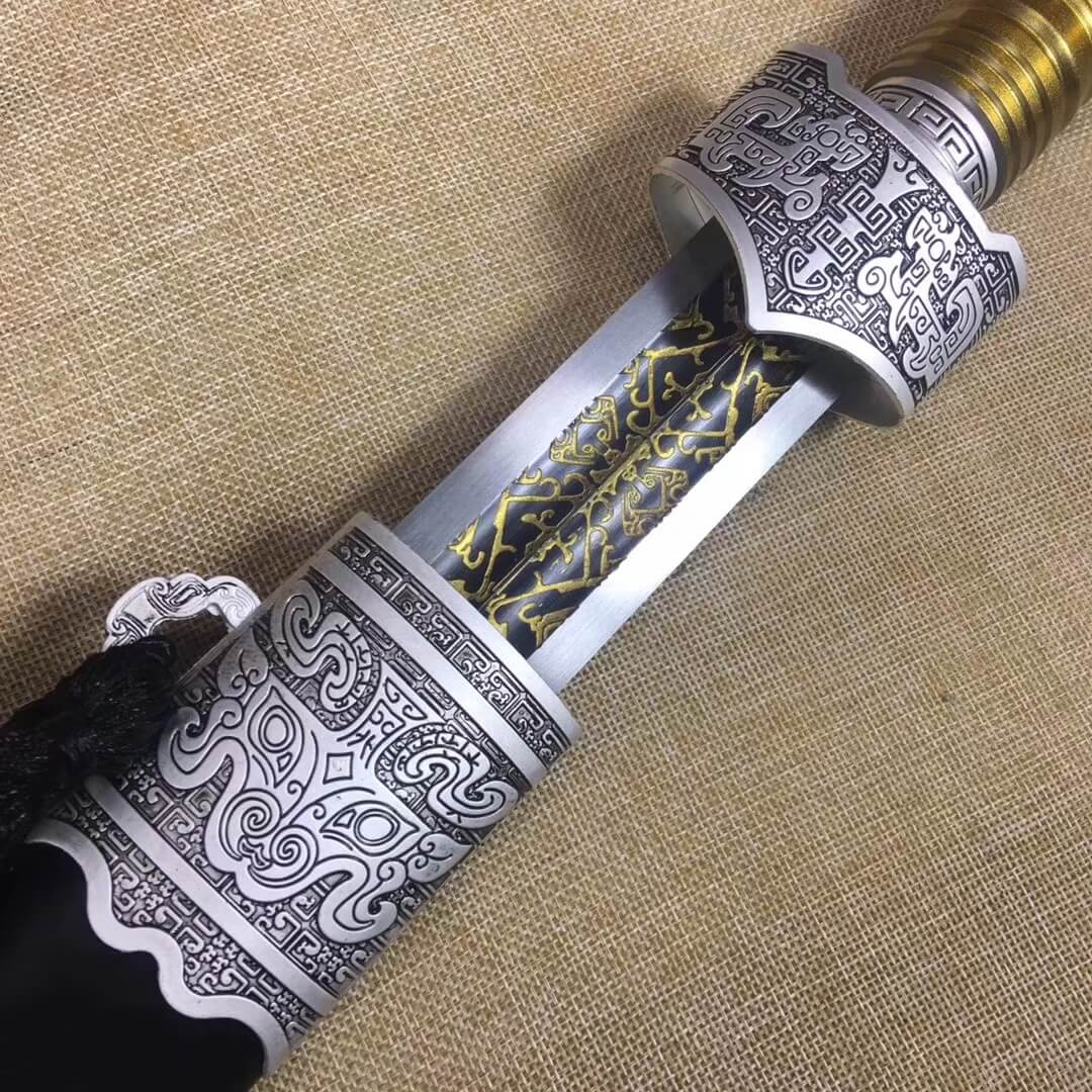 Supreme sword,High manganese steel etch blade,Black wood,Alloy fittings